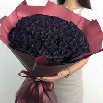 101 черная роза